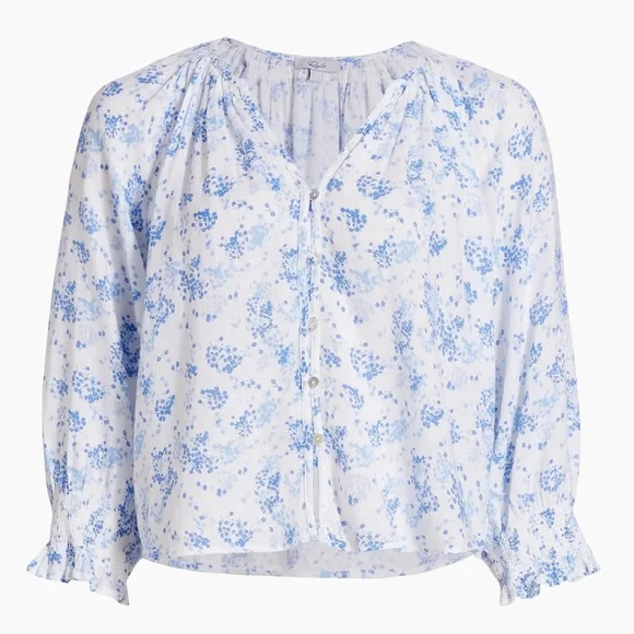 Rails Mariah Linen-Blend Floral Blouse - Picture 6 of 16